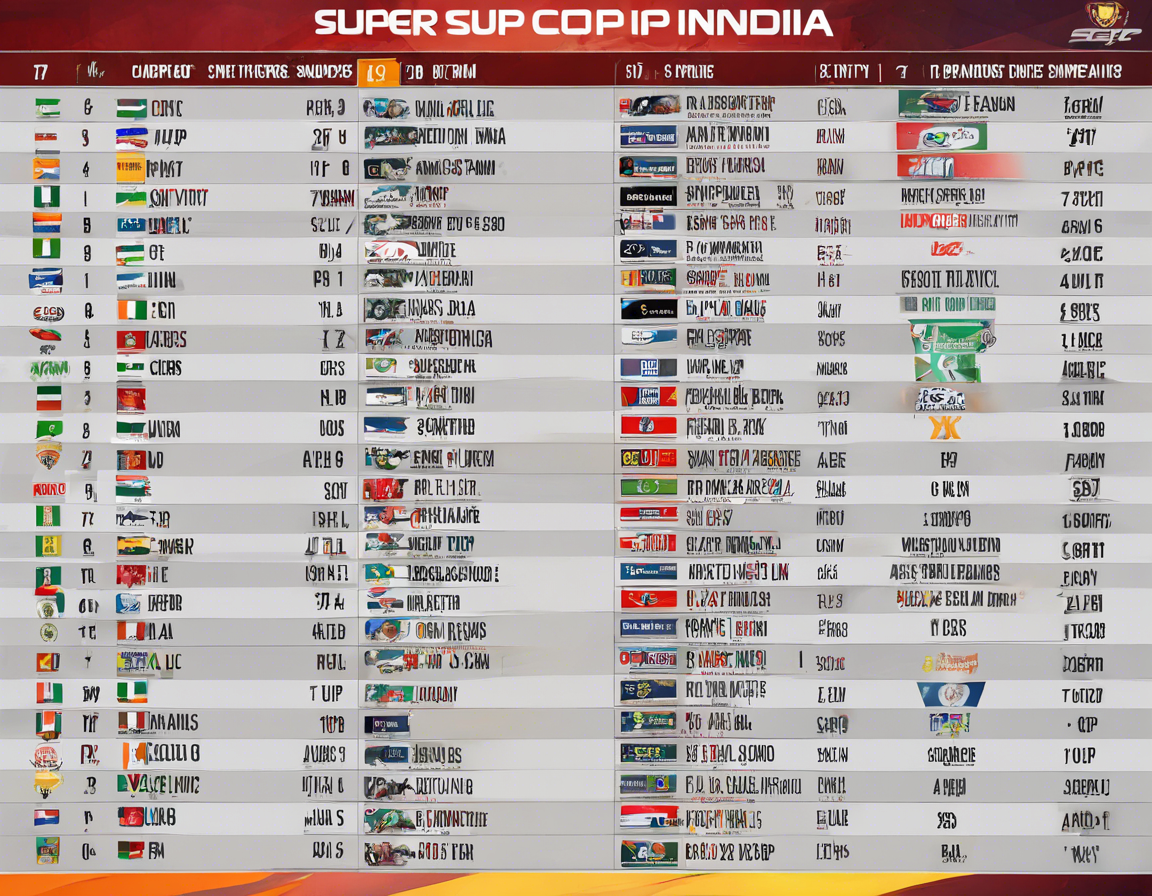 Latest Super Cup India Standings Revealed!